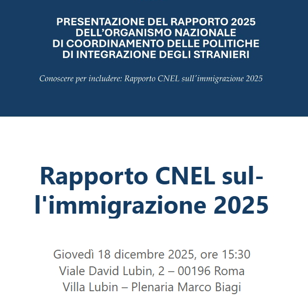 Rapporto CNEL sull'immigrazione 2025